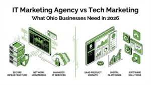 IT marketing agency vs tech marketing comparison for Ohio businesses in 2026